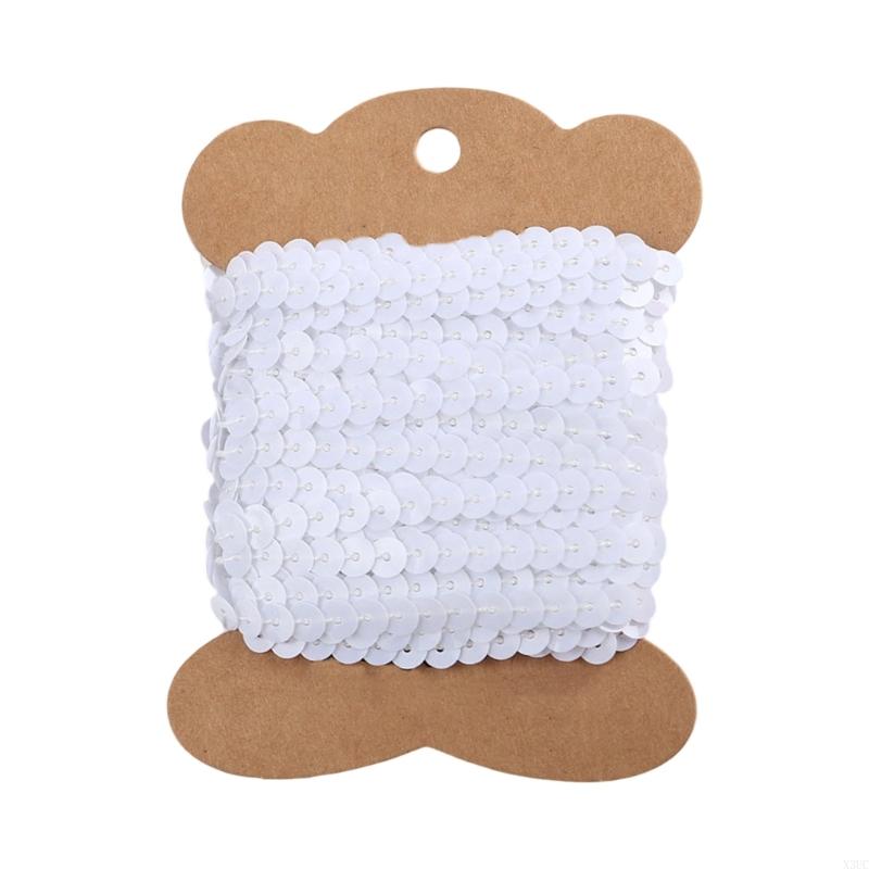 

Plastic Sequins for DIY Clothing Stage Performances Craft Supplies X3UC білий