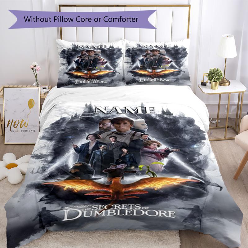 Warner Bros. Works (38) Customize Your Name Bedding Set Breathable Duvet Cover with Pillowcases Home Decoration Birthday Gift