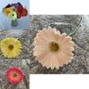 Pu Gerbera Daisy Artificial Flower For Wedding Decor Home Styling Soft Rubber Material