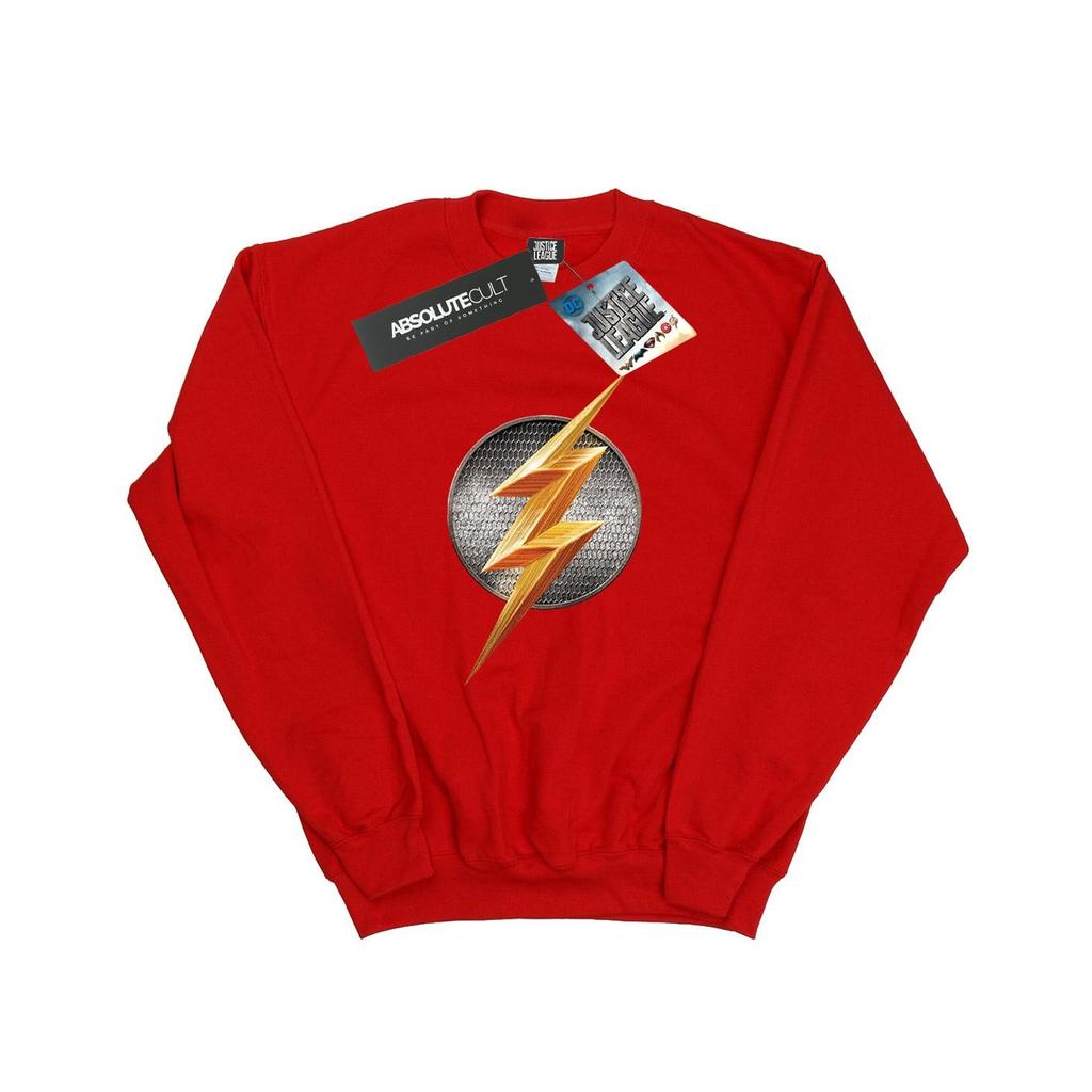 DC Comics Mens Justice League Movie Flash Emblem Sweatshirt