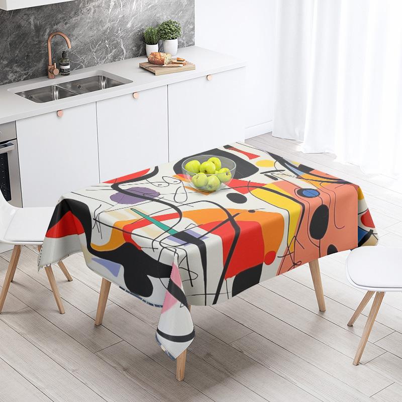 Abstract Geometrisch Tafelkleed 1 Stuk Duurzaam Feestdecoratie Restaurant Cafe Eettafel Tafelkleden 140X200cm 140x220cm