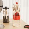 Large Capacity Automatic Lifting Makeup Brush Holder Plastic Makeup Brush Organizer  Tabletop