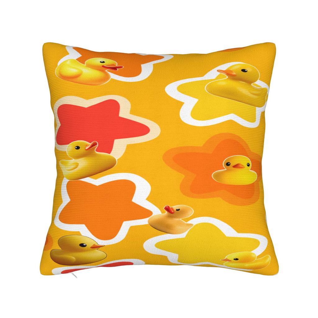 Yellow Rubber Duck Pillowcases Morden Pillow Case For Office Car Home Decor Print Pillow Cover