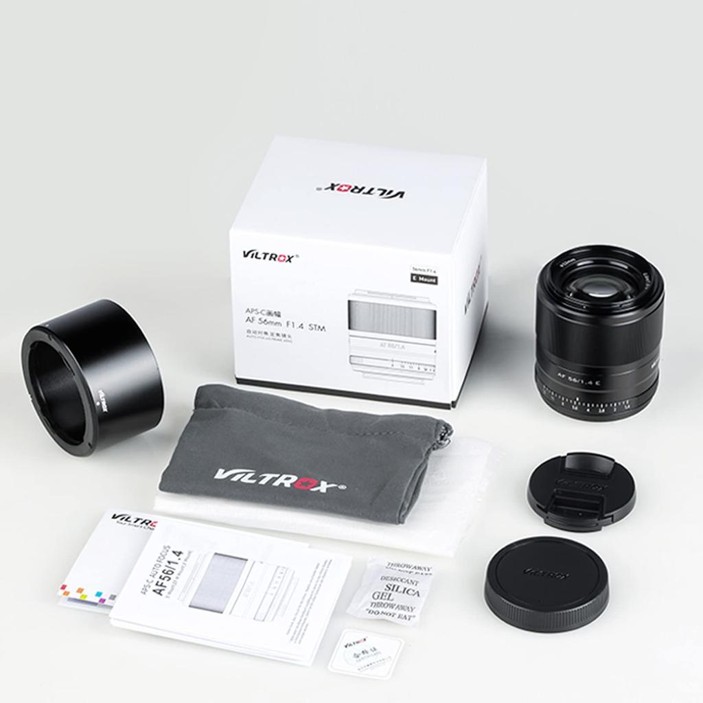 VILTROX 56mm STM AF Prime Large Eye Soft Sony Interchangeable Compatible with a7 a7 R a7 a7 R a7 S a7 R and a9 F1.4 Lens, F1.4 Aperture, AF,