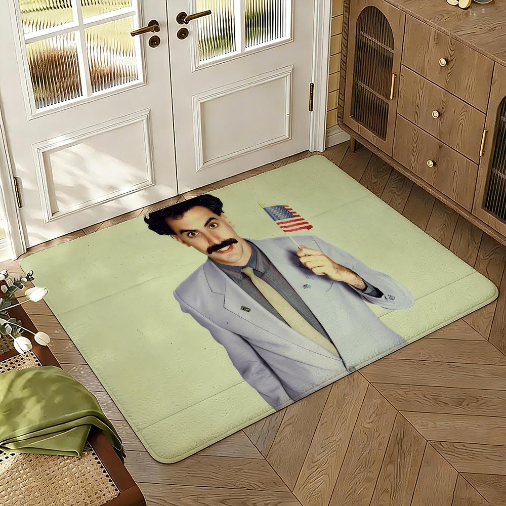 Tappetino Divertente B-Borat Very Nice Meme Tappetino Morbido Ispessito Antiscivolo Tappetino per Porta Camera da Letto Soggiorno Decorazione per la Casa Tappeti in Flanella