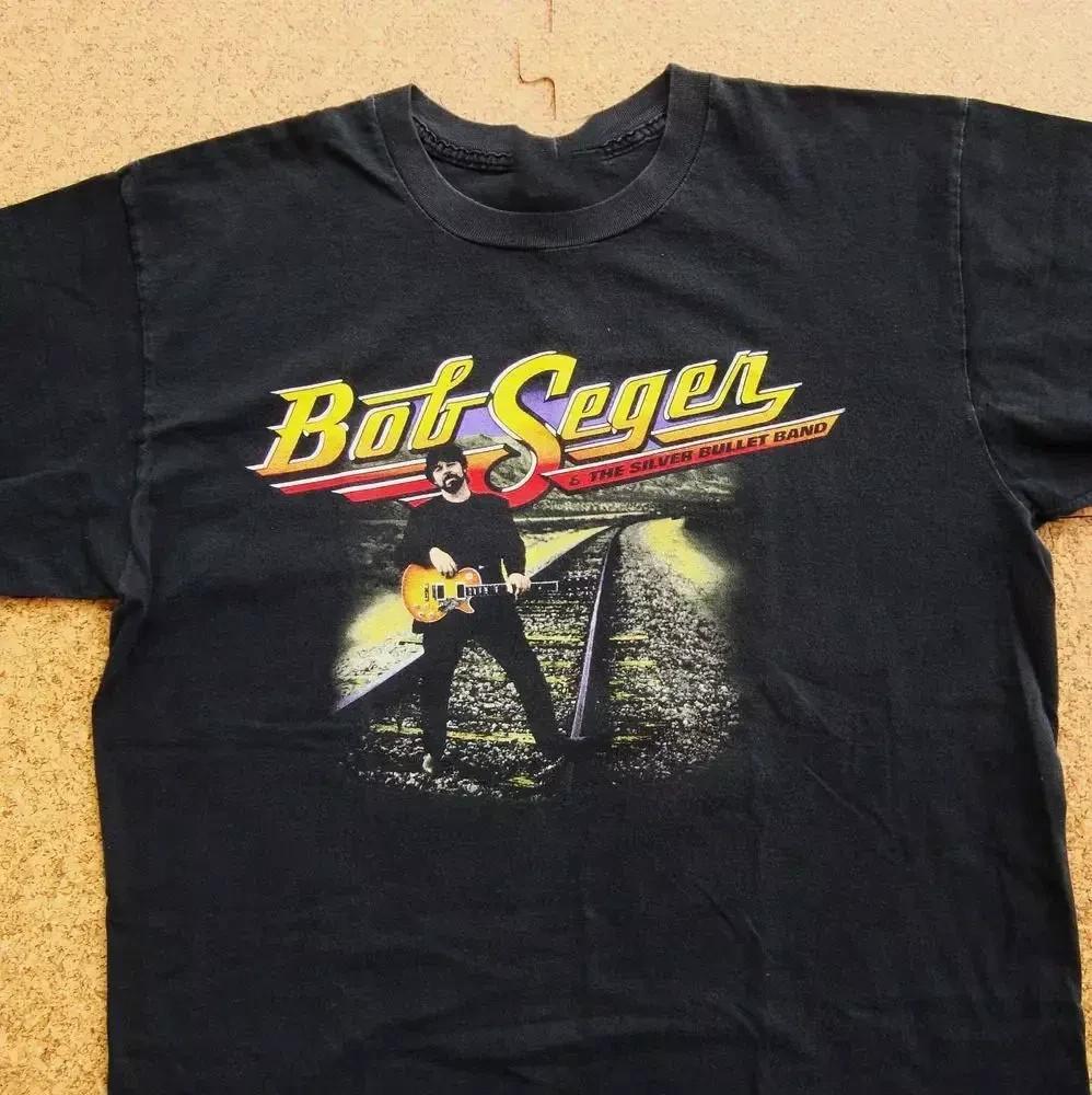 Vintage Bob Seger And The Bullet Silver Band Black T Shirt Full Size Unisex T-Shirt