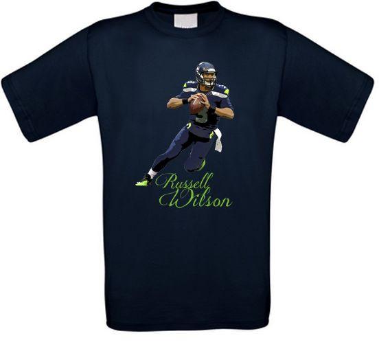 Russell Wilson Seattle Calcio TShirt Unisex T-Shirt XL