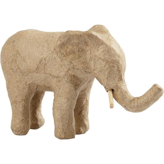 Figurine en papier mâché marron. Réf 99349