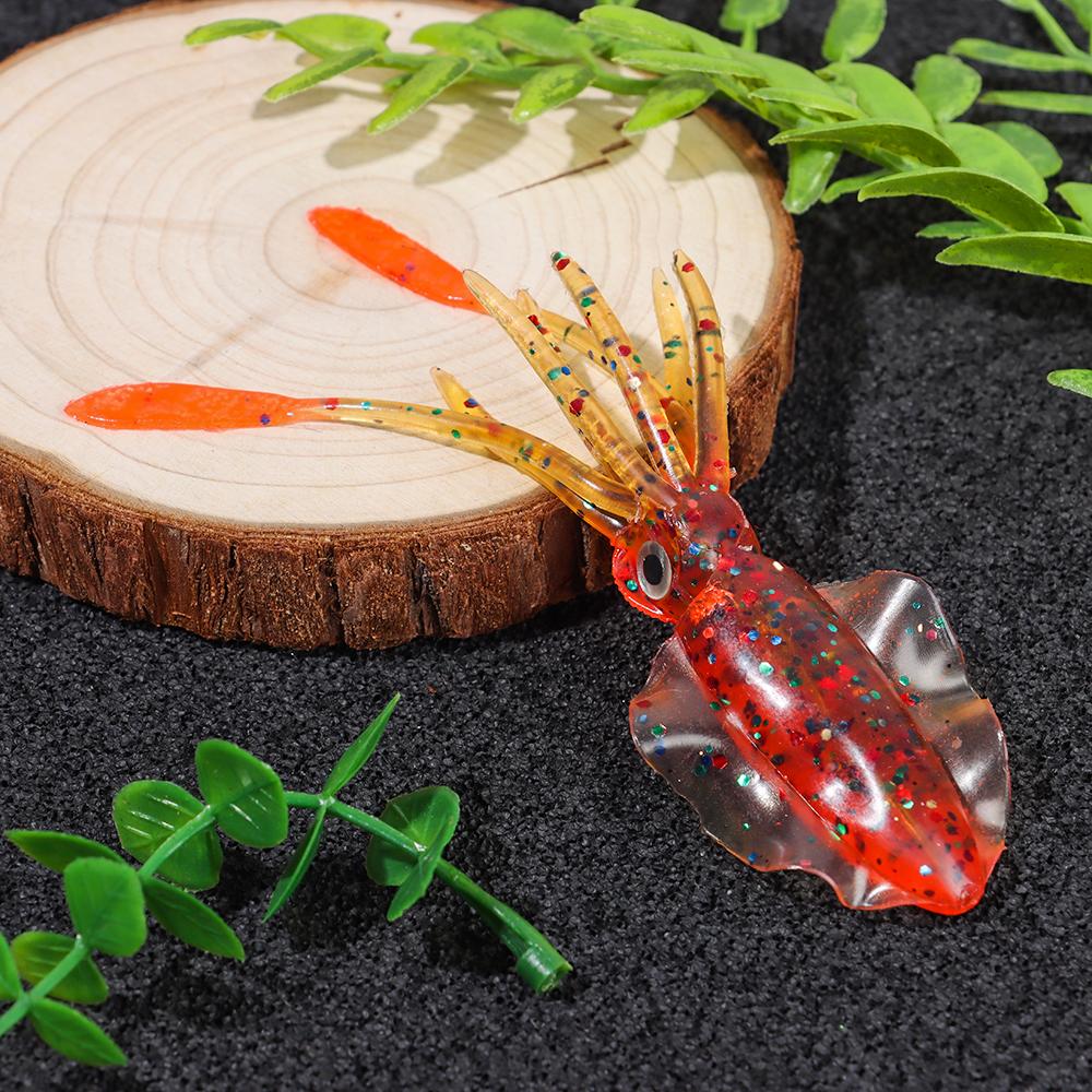 1Pcs Luminous 10/12/15cm Fishing Tackle Fishing Lure Artificial Lures Soft Bait Squid Baits