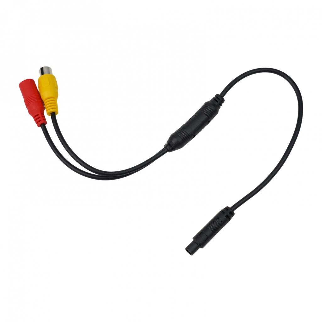 Car Backup Reverse Camera 4-Pin Male To CVBS Female Connector Wire Harness