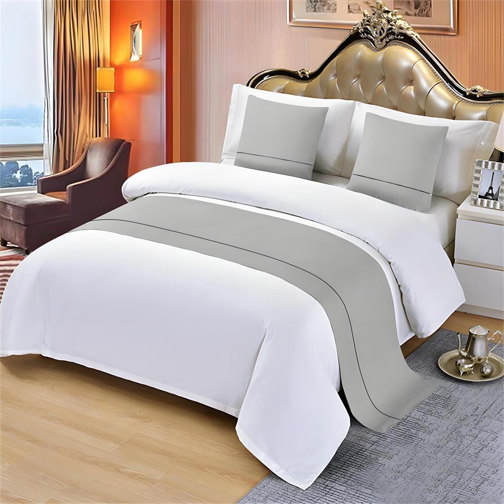 Premium Long Bed Banner Bed with Towel Modern Home Beds End Towel, Hotel Specific Pillow Cover, Light Luxury Bed End Towel