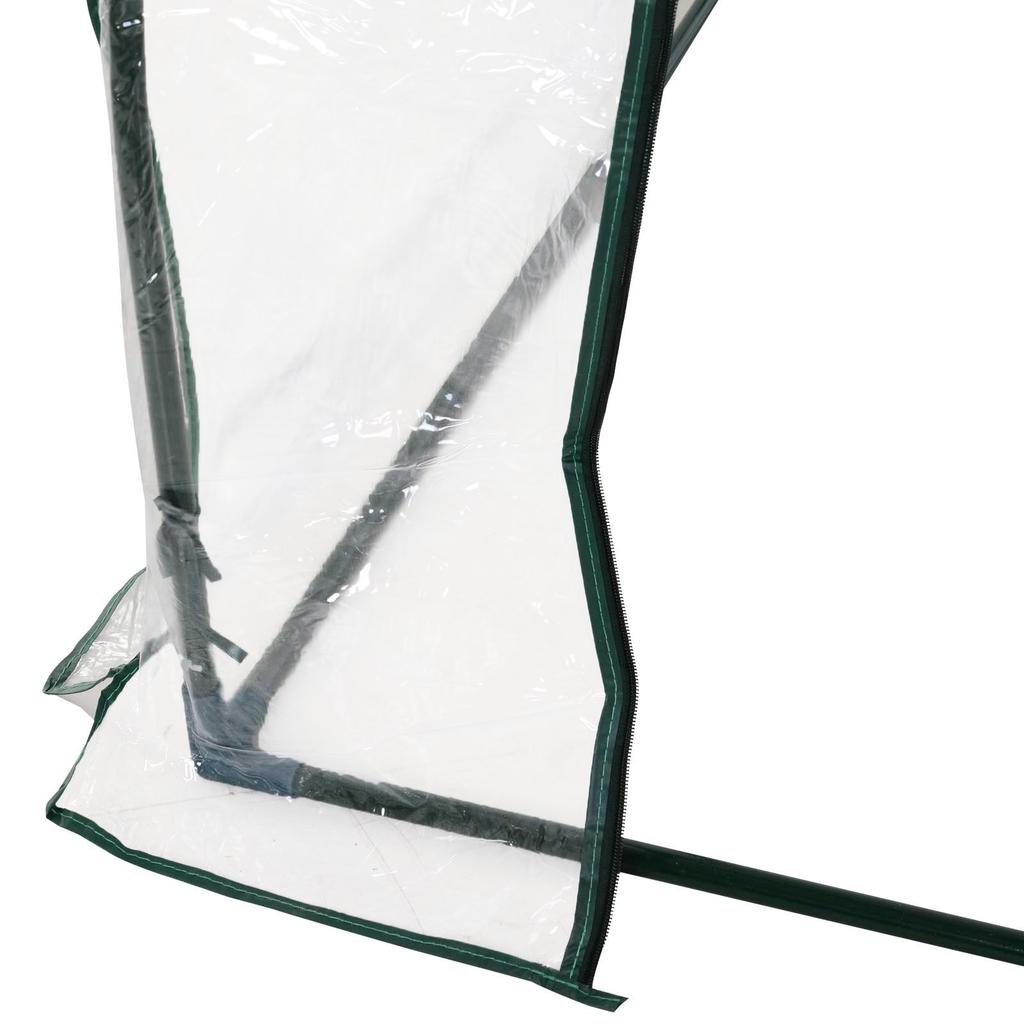 Greenhouse. Greenhouse with Door. Cold Frame. Plant House. Plant Propagation. Steel. Plastic. 250 X 100 X 80 Cm. Green