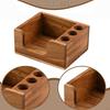 Wood Sticky Note Holder,3 x 3 inch Post It Dispenser Organizer for Office Desk Accessories