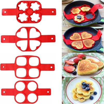 Stampo per Frittelle d'Uovo Anello per Pancake in Silicone Antiaderente Cuoci Uova Formatore per Uova Fritte Stampini per Omelette Accessori per la Cottura in Cucina