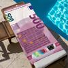 Euro 500 Banknote Beach Towel, Modern Quick Dry Soft Absorbent for Travel Gym Spa Shower Camping Pool Vacation Gift