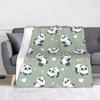 Panda Valentines Blankets Flannel Awesome Warm Throw Blanket for Home Decoration