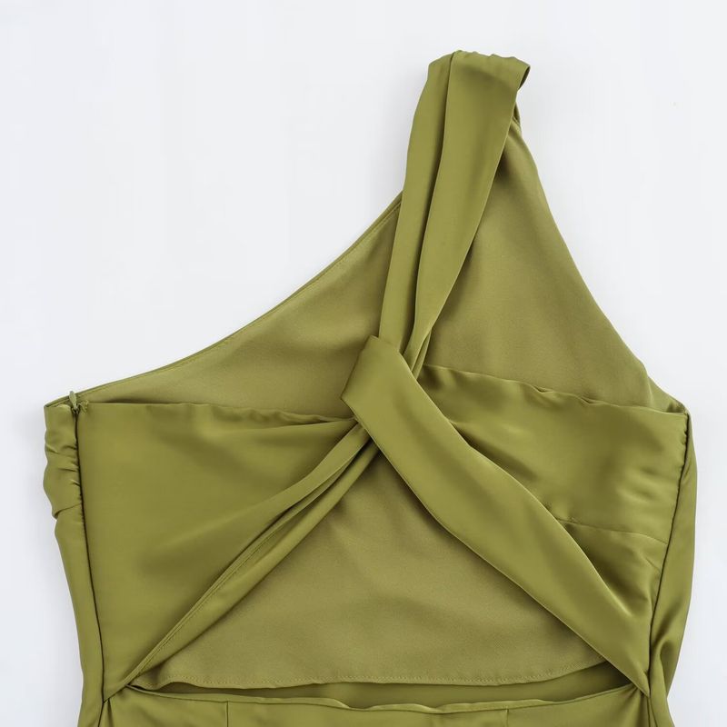 Araltay New Arrival Fashion Style Women's Clothing Fashion All-Match Casual Minimalist Asymmetric Silk Satin Texture Dress