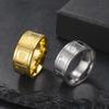 Dawapara Vintage Ace Poker Card Men Ring 8MM Unisex Luck Ring Ace of Love Stainless Steel Wedding Band Jewelry