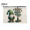 Stain-resistant Pouch Christmas Theme Makeup Bag, with Black Zipper, Wear-Resistant Toiletry Wear-resistant Fabric Bag Durable Canvas Storage