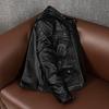 Mens Genuine Leather Jacket Top Grain Cowhide Biker Coat Stand Collar Motorcycle Riding Jacket with Armor Pockets Large Size