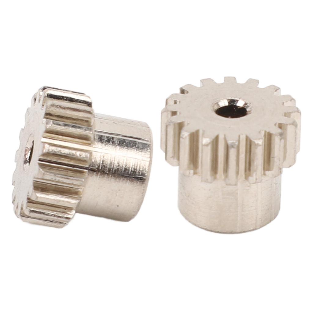 2Pcs RC Motor Gear Set M0.6 16T Precise Fit Low Noise Steel Pinion Motor Gears for 1/12 1/16 Remote 