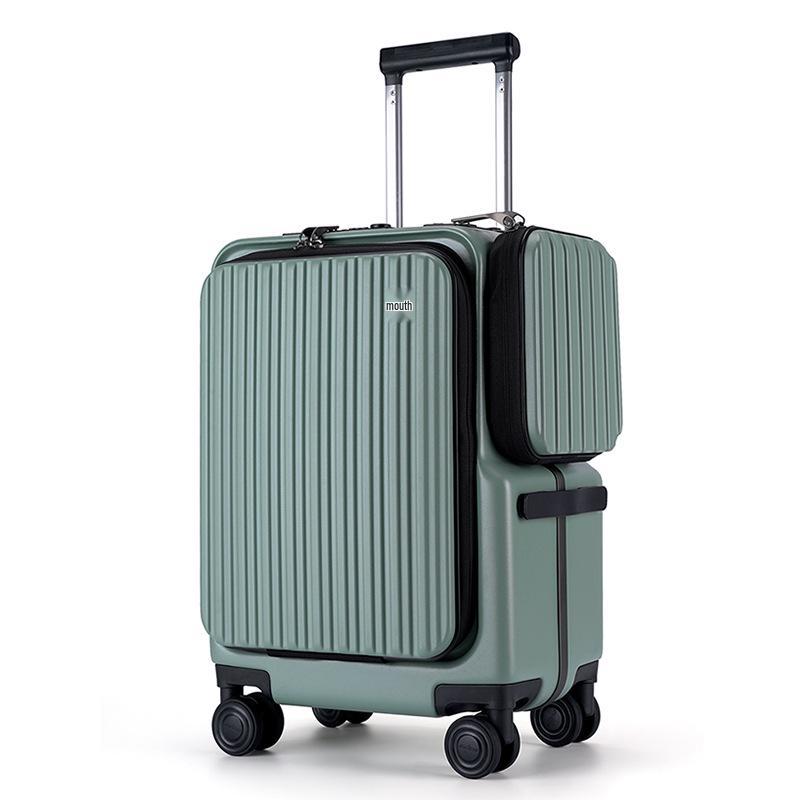 

20-Inch Multifunctional Stylish & Durable Carry-On Suitcase with Silent Universal Wheels and Seat-Friendly Design 20-inch зелёный
