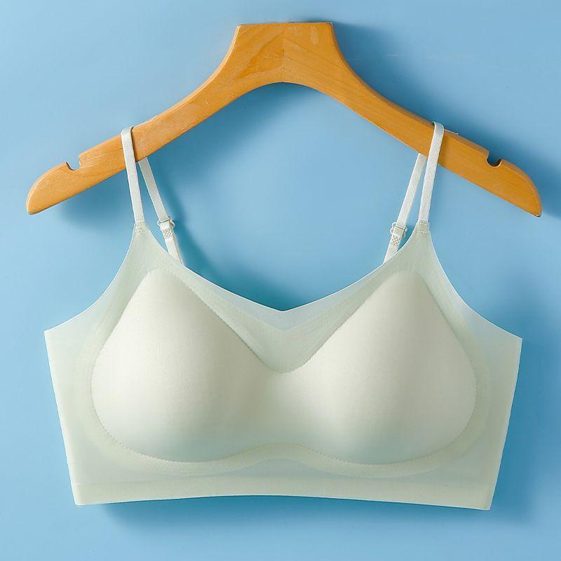 New Ultra-thin Summer Ice Silk Beauty Back Sling Vest Underwear Women Gather Anti-sagging Seamless Bra Cover Close Breasts