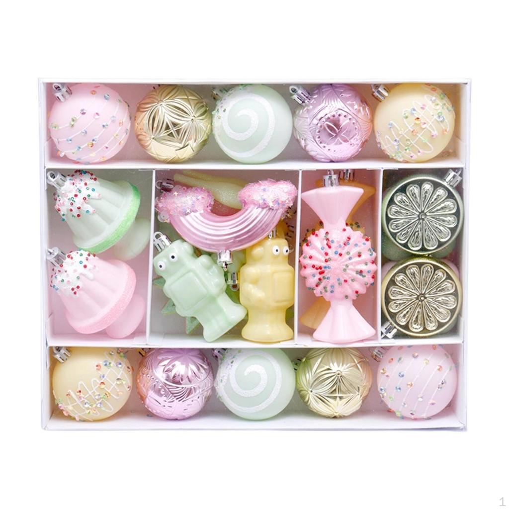 45 stk Julepynt til å henge på juletreet, Dekorative kuler til bursdag