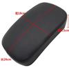 Szmsmy Motorcycle Black Rear Passenger Cushion Pillion Pad with 6 Suction Cups for Harley Custom Bikes, Choppers, and Crossovers
