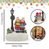 Cute christmas statue with led lights, christmas country scene table decoration, cute interior christmas decoration, gifts