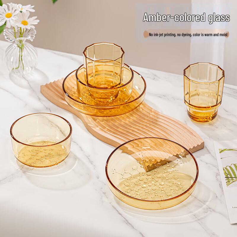 Gao Taibai Yingxue 6-Piece High Borosilicate Glass Tableware Set