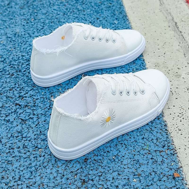 Canvas shoes women's 2025 new Korean version of versatile flat-soled cloth shoes summer thin single shoes female students ins tide board shoes