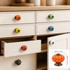 New Pumpkin Shape Cabinet Handles Single Hole Colorful Door Knobs Decorative Rustic Finish Drawer Pulls Drawer Hardware