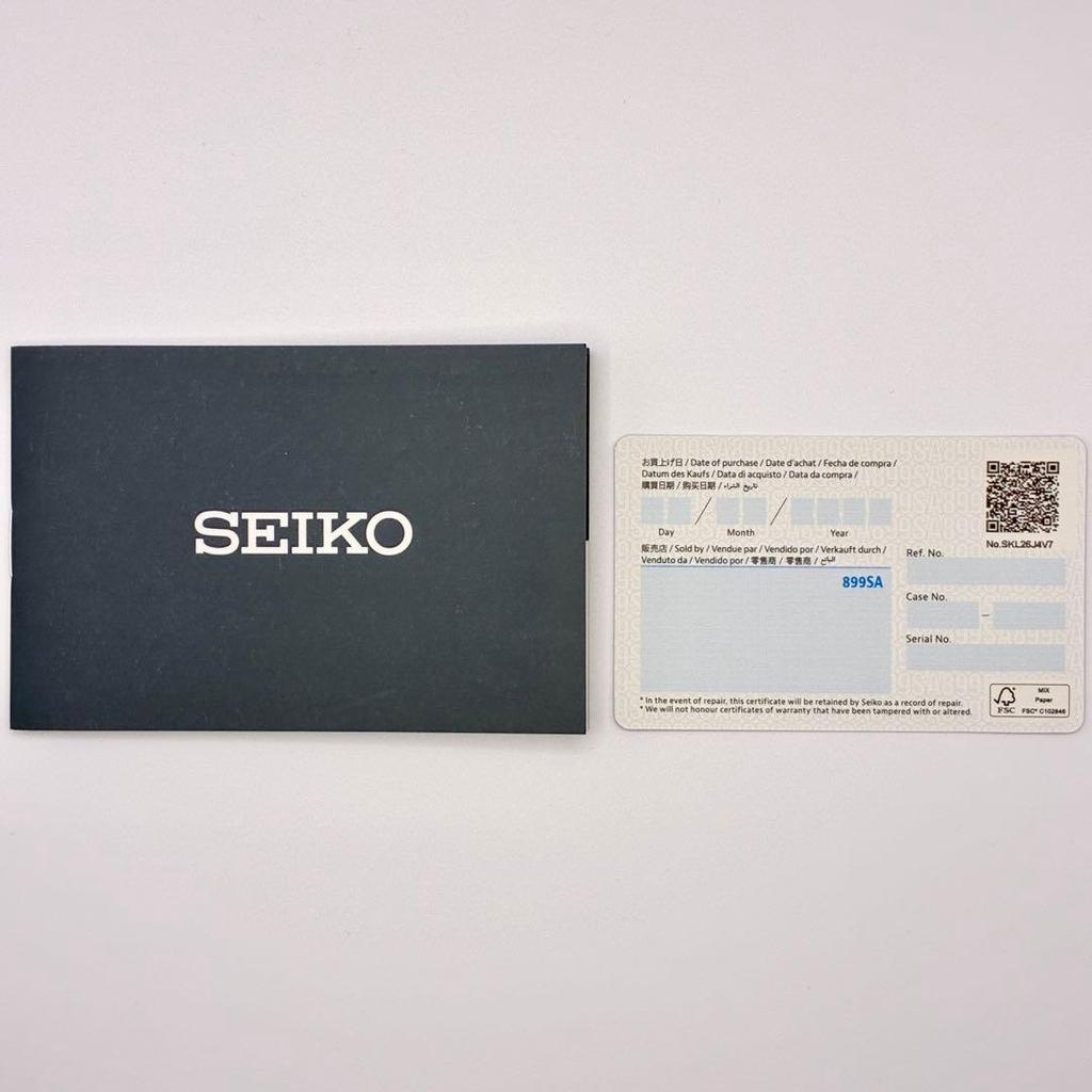 Used [Unfilled/Unused] SEIKO Watch Warranty Card Prospex Astron