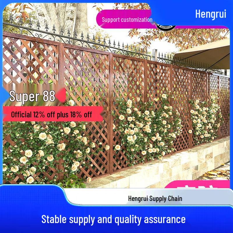 Anti-Corrosion Wood Garden Fence & Climbing Frame for Outdoor Spaces