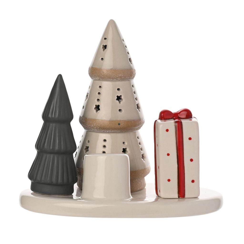 Christmas Candle Tray with LED Star