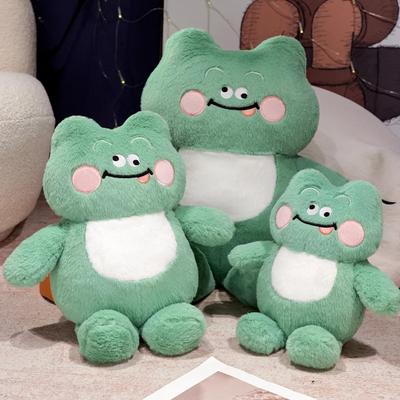 Frosch Plüschtier Stofftiere Grüner Frosch Weiche Puppe Baby Kinder Schlaf Komfortpuppe Geburtstagsgeschenk für Kinder