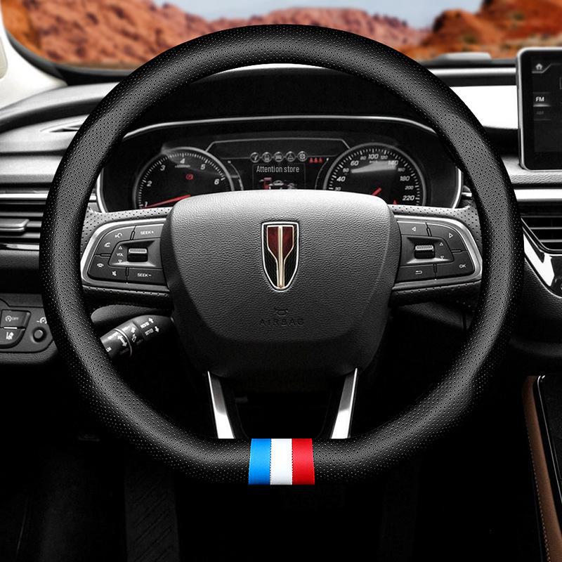 Universal Leather Anti-Slip Steering Wheel Cover for Hongqi H5, HS5, HS7, HS3, H9 - All-Season Use