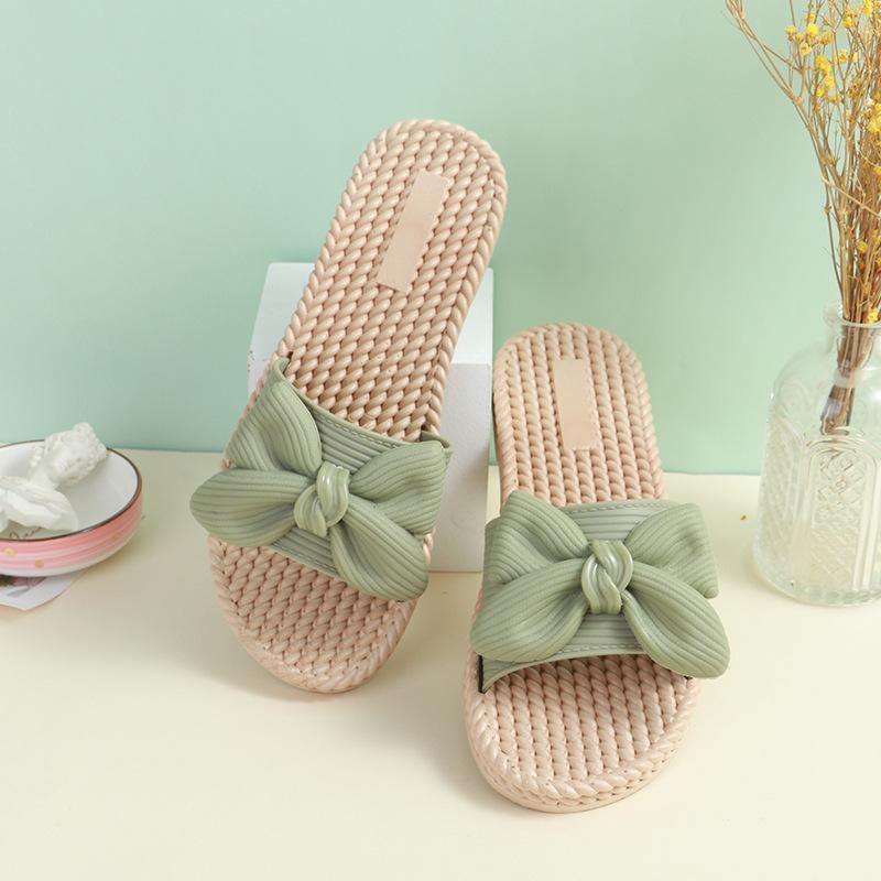 Women's Summer Bowknot Sandals: Stylish Flip Flops for Indoor & Outdoor Use