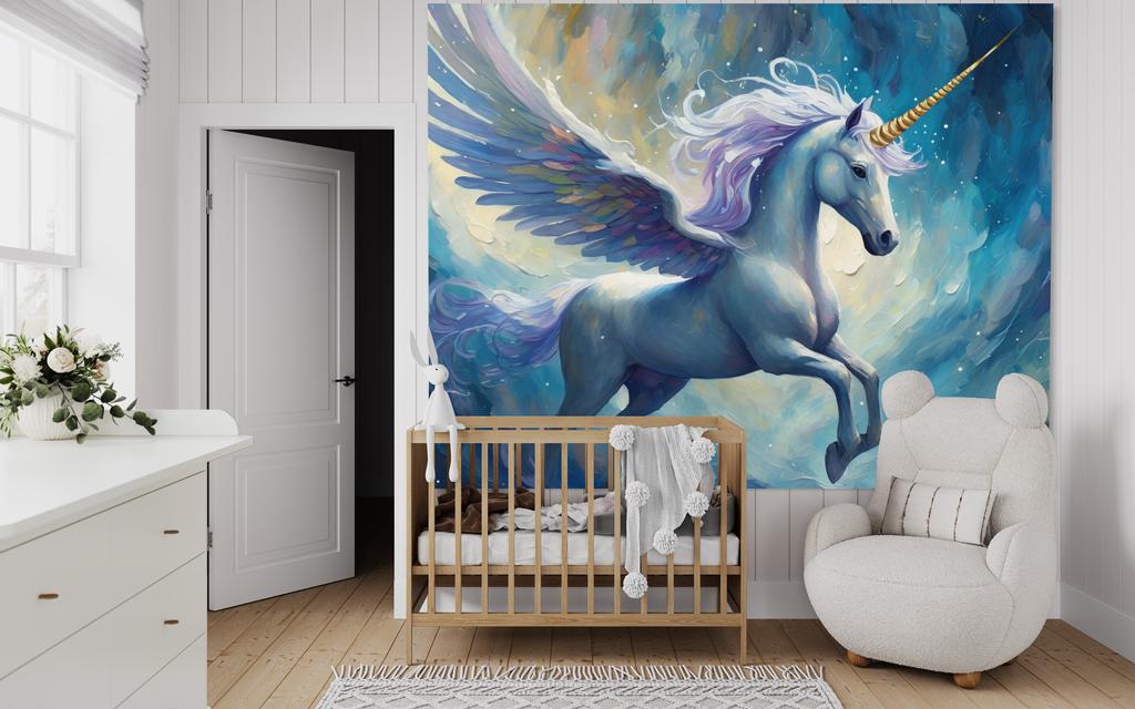 Wallpaper Blue Unicorn