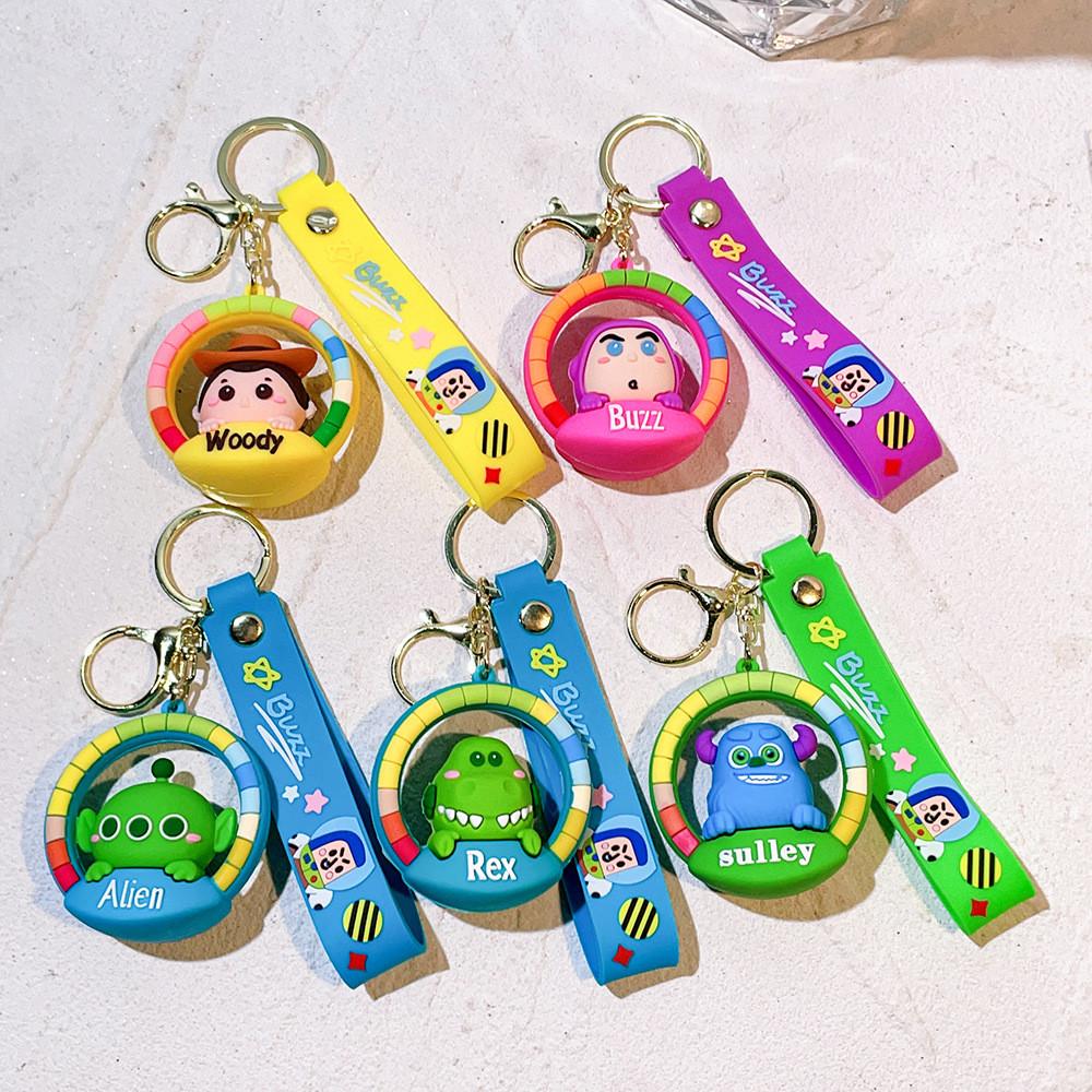 Adorable 2024 Cartoon Toy Story Buzz Lightyear Keychain Cute Figure For Kids Gifts
