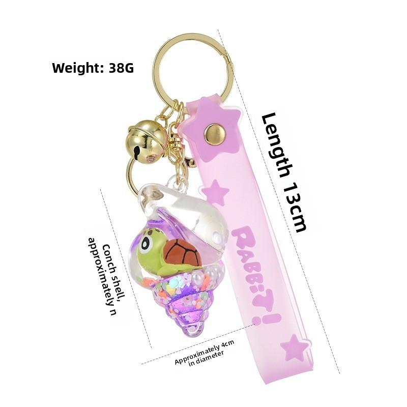 Marine Creatures Keychain With Starry Rope And Bell For Gift Giving