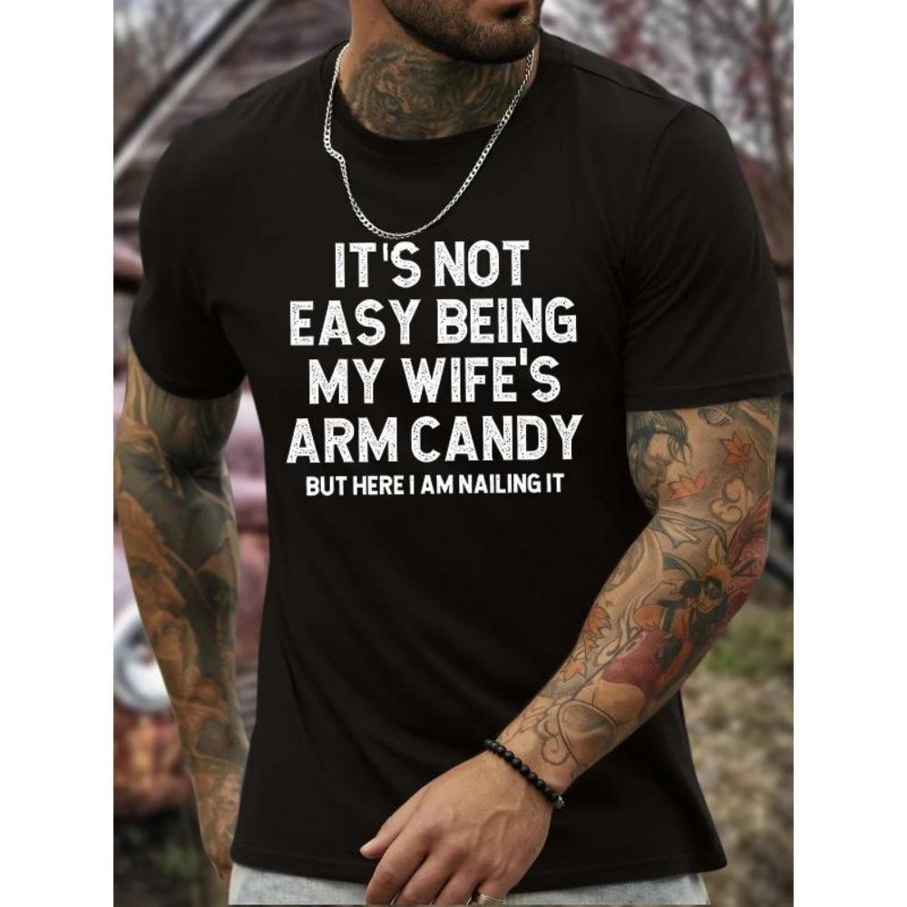 

European Sizes Summer Fashion Pattern Men s Casual Short Sleeve Crew Neck Graphic T-shirt with Stylish Letter Print for Sport and Casual Wear S чёрный