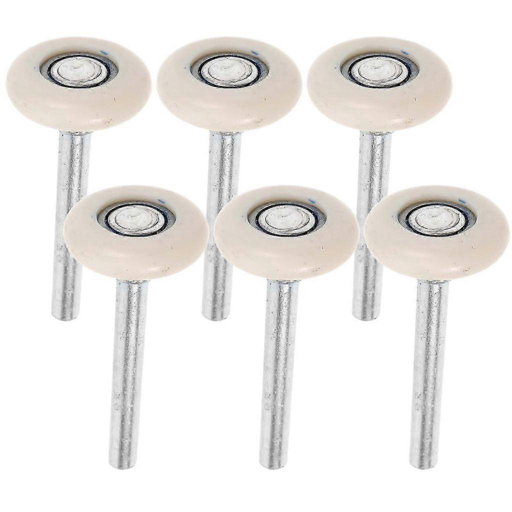 Garagentor-Ersatzrollen, 6 Stück Nylon-Metall-Türräder mit Stiel, Leise Stabil für Wohnungsgaragen