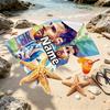 Custom Name Personalized Lionel Messi Print Beach Towel, for Trip Camping Beach Party Home Decor, Birthday Gift for Family & Friends