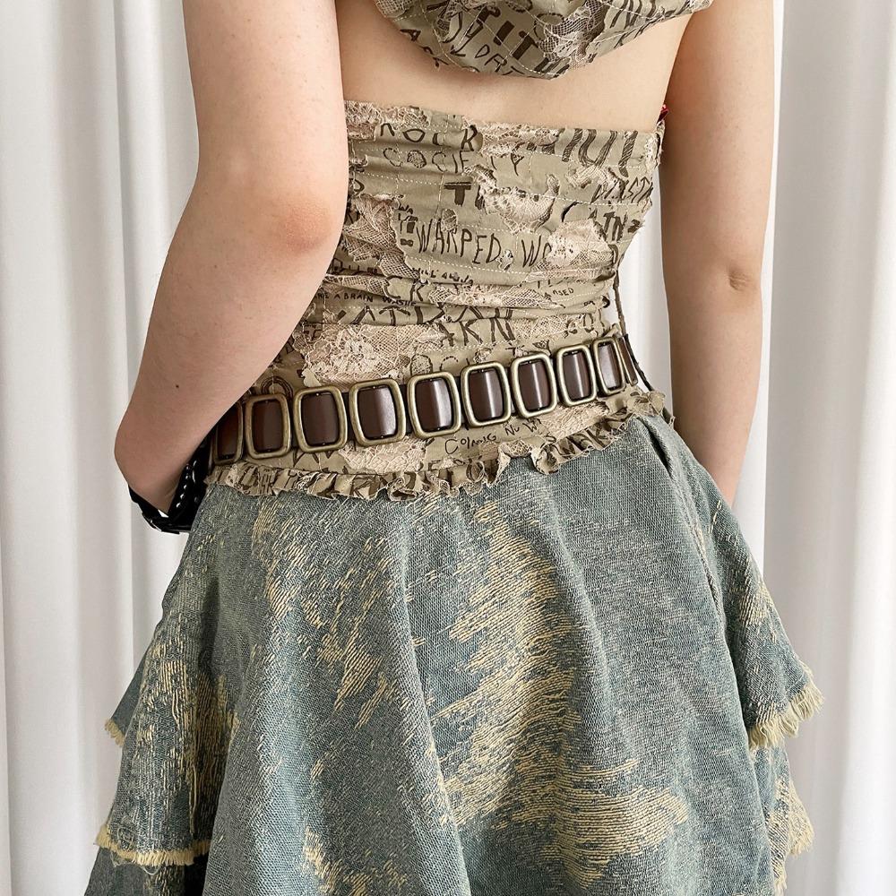 Pu Leather Waist Belt American Dress Jeans Belt Fashionable Women's Belt  Spicy Girls