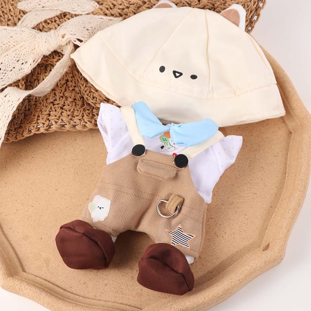 1 set Outfit 20cm Cotton Doll Clothes Bear Hat Plush Doll Clothes  20cm Cotton Doll