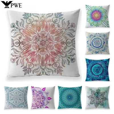 Bohemian Style Mandala Pillow Case Living Room Bedroom Seat Sofa Cushion Cover Home Decorating Linen Pillowcases 45*45 Cm