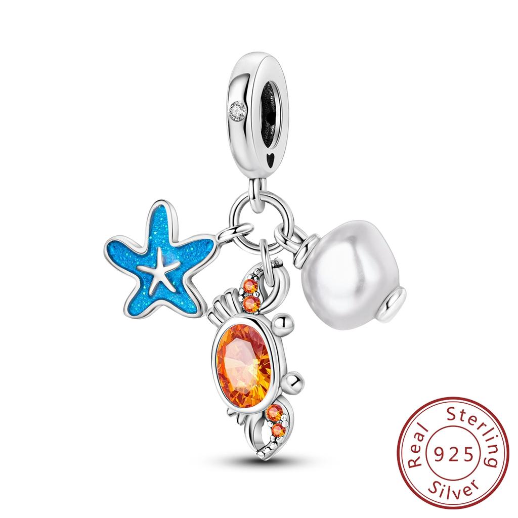 100% Copper Charms Bead Fit Original Bracelet Cz Inlaid Zirconium Pendent Dangle For Women Diy Jewelry Gift