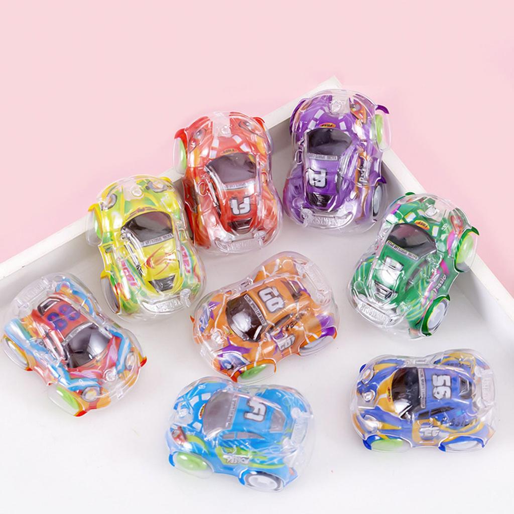 15Pcs Mini Transparent Pull Back Car Toys Kids Birthday Party Favors Giveaway Pinata Filler Carnival Classroom Prize Gifts Pack